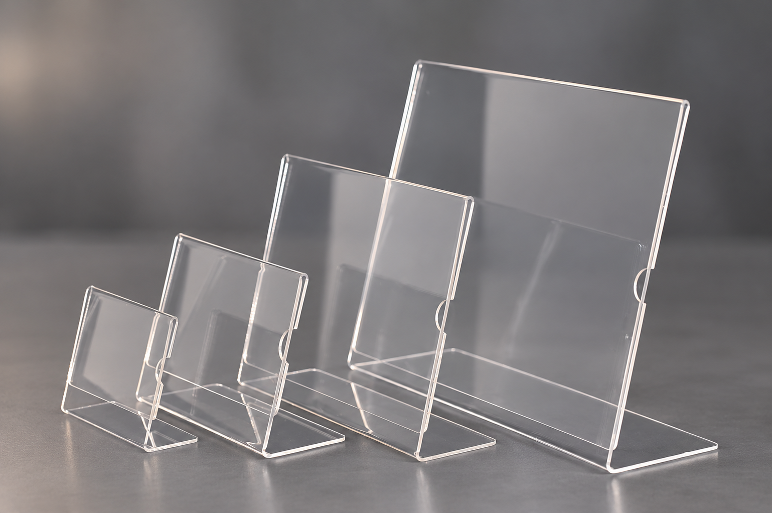 Transparente gebogene Acryl-Aufsteller